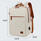 Travel backpack with laptop compartment and USB port for everyday & business trips
