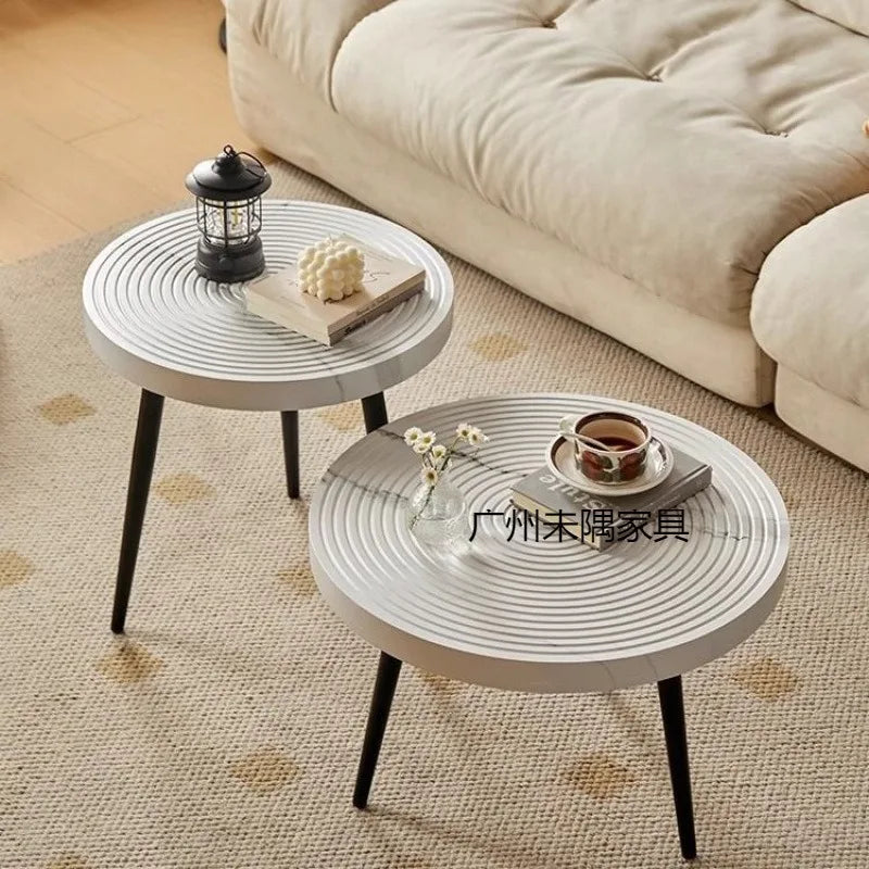 Round Wooden Coffee Table Japanese Design Tea Table Living Room
