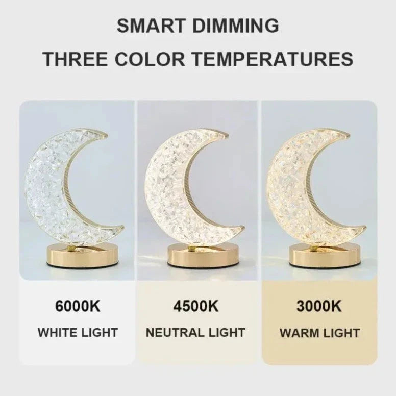 Half Moon Crystal Lamp