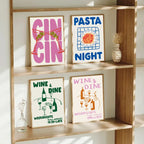 Cin Cheers Wall Art – Aesthetic Cocktail Poster Print