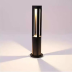 Outdoor LED Bollard Light - Sleek Black Garden Pathway and Lawn Illuminator