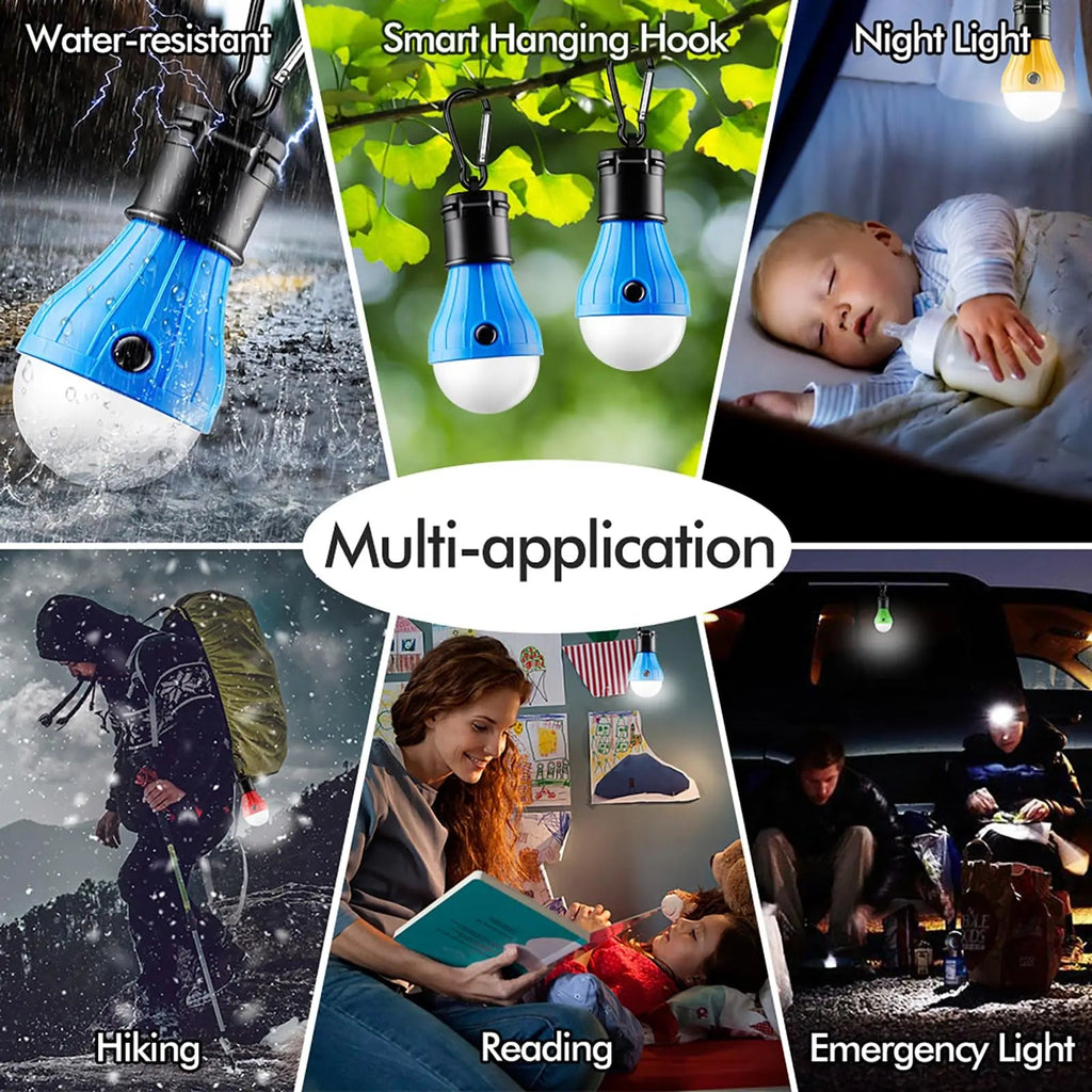 LumaTrail Outdoor Lamp | 3 Light Modes | Compact & Stable | Carabiner Attachment
