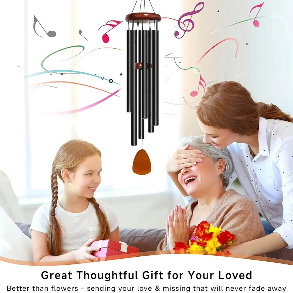 Enchanting Aluminum & Wood Garden Wind Chimes