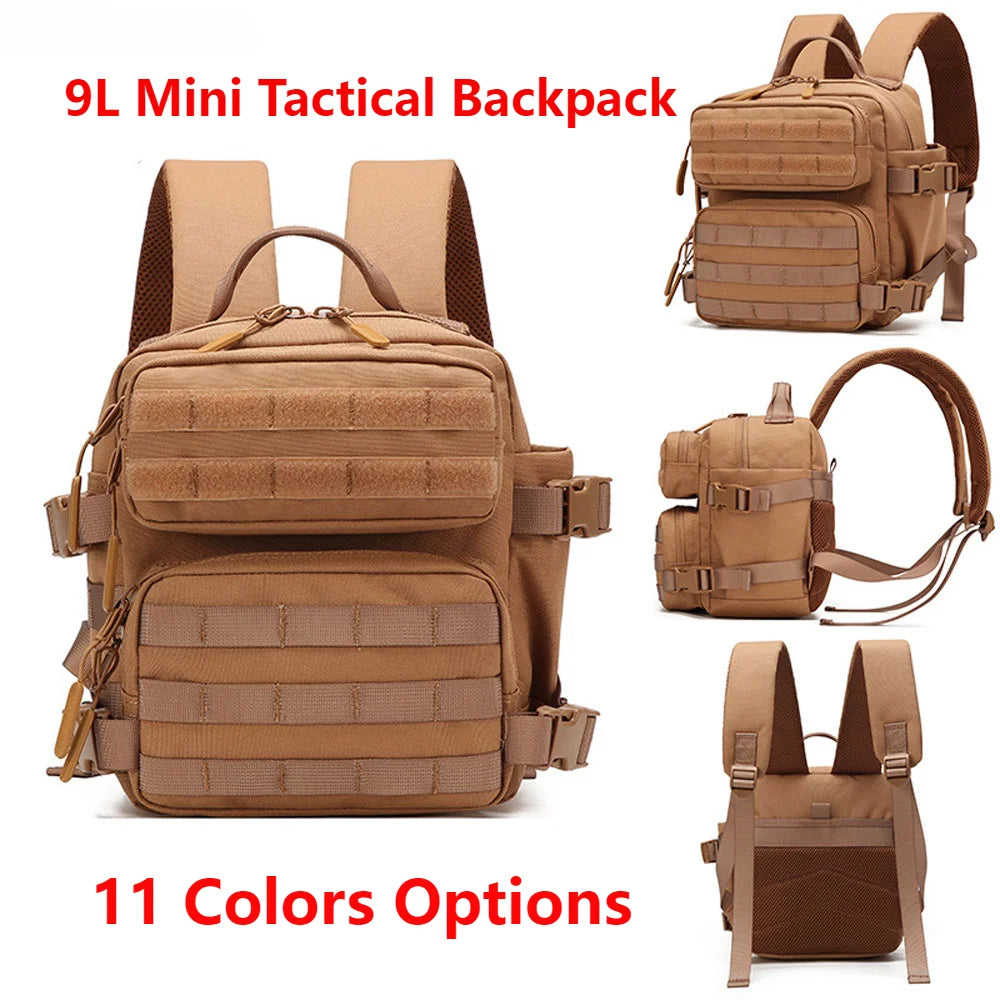 Tactivo Mini-Rucksack 9L | MOLLE-Outdoor Backpack | Compact & Durable | For Hiking, Camping & EDC