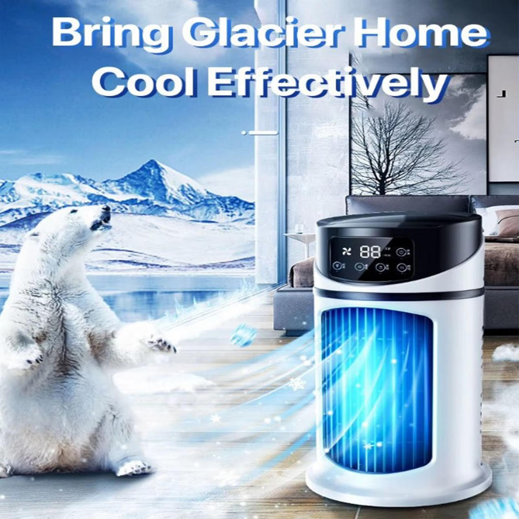 Portable Air Cooler Fan with Humidifier & Dust Filter – USB Powered Mini AC for Home & Office
