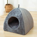 Triangelnest - Luxury Velvet Cat House Indoor for Ultimate Comfort