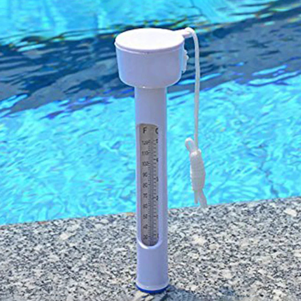 THERMAVIA Pool thermometer | Floating water thermometer 0–50 °C | For pool, hot tub, spa & thermal bath | Waterproof & easy to read