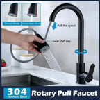 Kitchen faucet with pull-out spout – Brushed Nickel