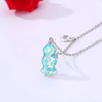 Magnetic Peach Broken Heart Necklace