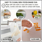 FridgeGuard 4-piece set fridge mats | EVA material | Washable, mold resistant & anti-oil | For fridge, drawers & shelves