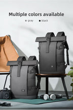 Expandable outdoor backpack with large volume & laptop compartment