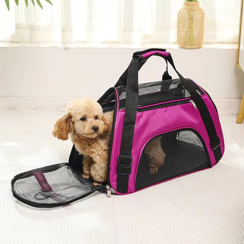 Soft-Sided Pet Carrier with Breathable Mesh for Small Dogs and Cats