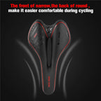 Gel Comfort Bicycle Saddle – The Most Comfortable Bike Seat for Road and MTB, Lightweight PU Leather, Gel + Foam Padding, 27cm x 16cm