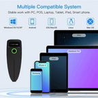 Portable Barcode Scanner With OLED Display And Vibration Feedback