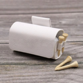 PU Leather Golf Ball Waist Pouch Outdoor Storage Case with Clip