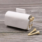 PU Leather Golf Ball Waist Pouch Outdoor Storage Case with Clip