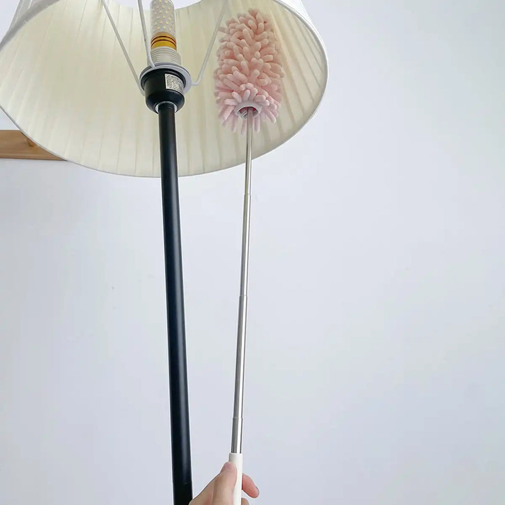DUSTELLA Telescopic Duster | Extendable up to 80 cm | Microfiber Chenille & Stainless Steel Handle – For Ceiling, Furniture & Corners