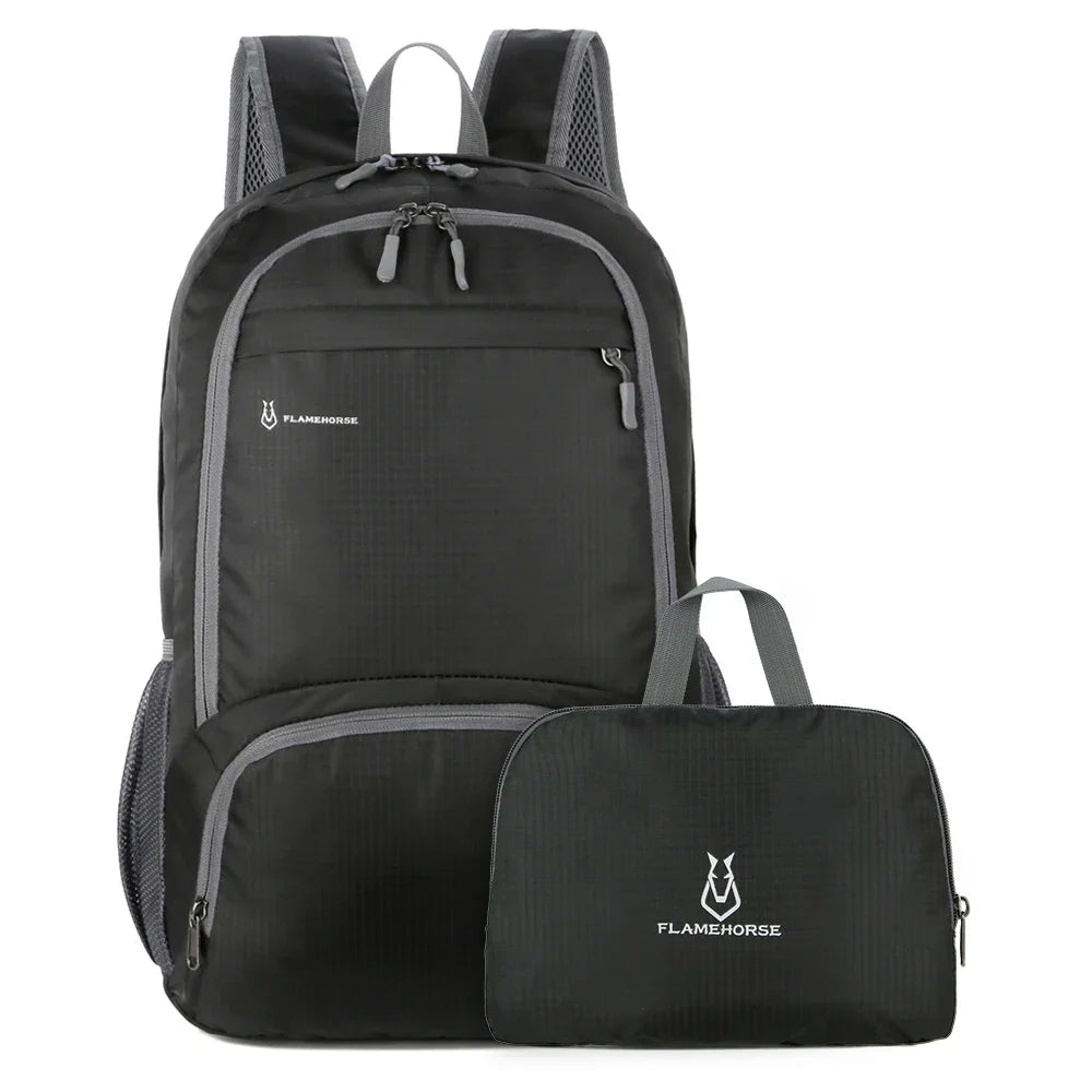 TrekVita Foldable Backpack | Ultralight & Waterproof | 31×14×47 cm | Outdoor & Travel Backpack for Men & Women