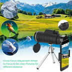 40x60 HD Monocular Telescope with Smartphone Holder and Tripod for Outdoor and Camping