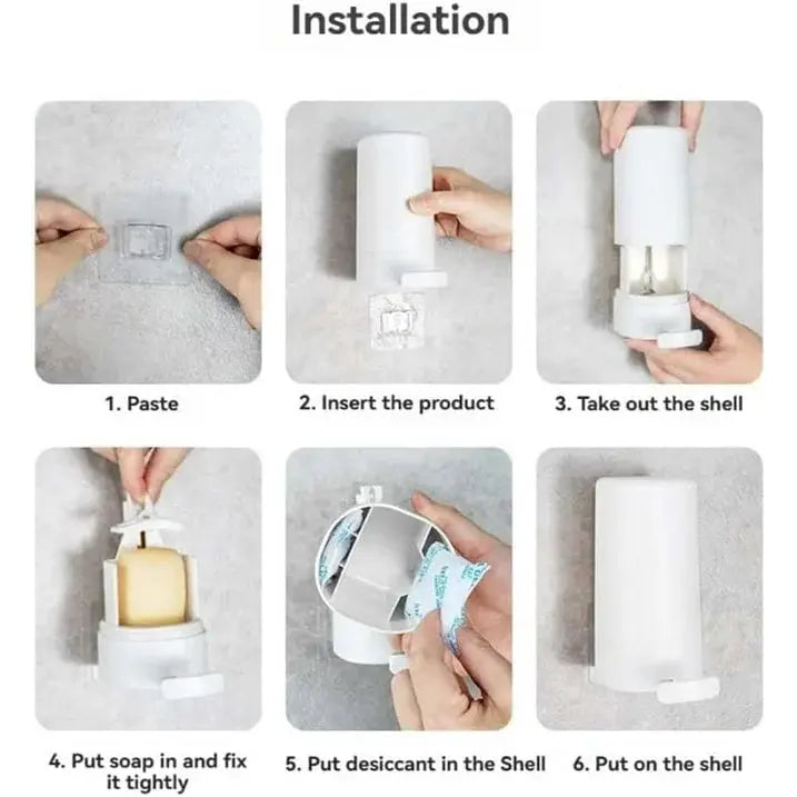 Soap dispenser with rubbing function for hygienic application
