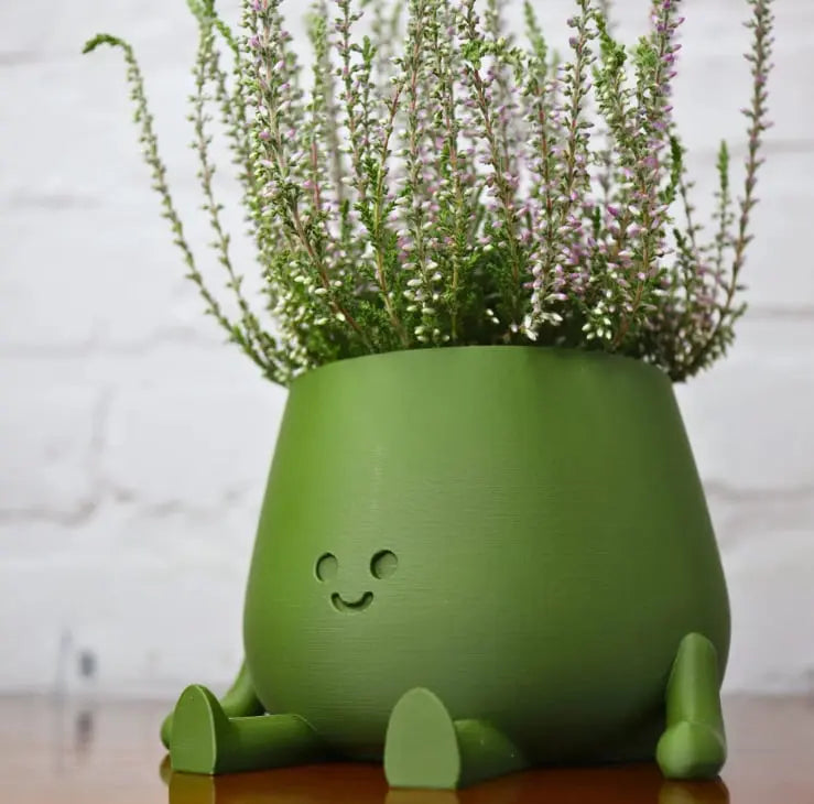Self-watering Flower Pot – Cute face with flexible legs!