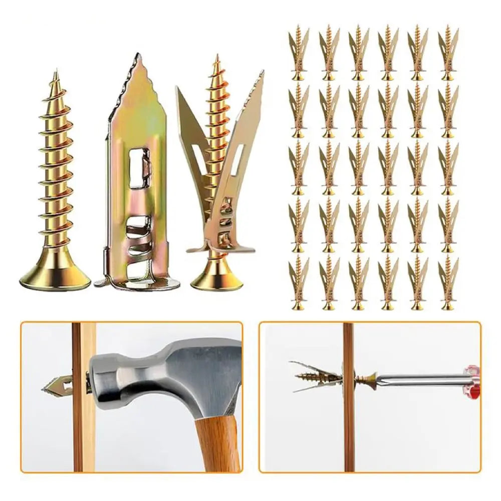 Self-drilling drywall anchors with screws – No pre-drilling, maximum load capacity