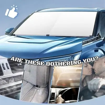 Self-retracting sunshade for the car – With heat shield & quick cooling function