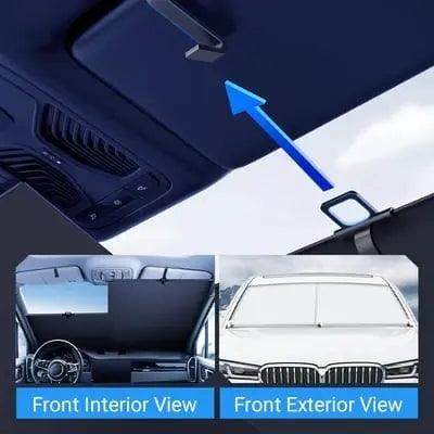 Self-retracting sunshade for the car – With heat shield & quick cooling function