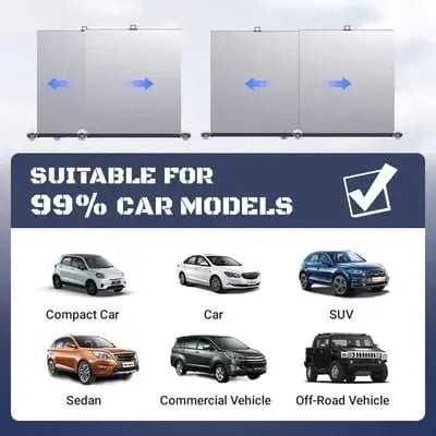 Self-retracting sunshade for the car – With heat shield & quick cooling function