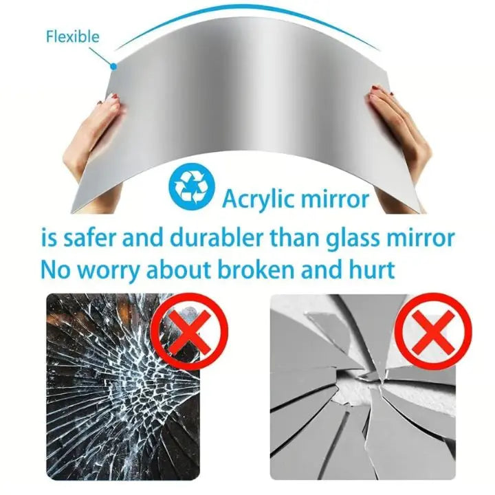 Self-adhesive DIY mirror – Flexible & decorative