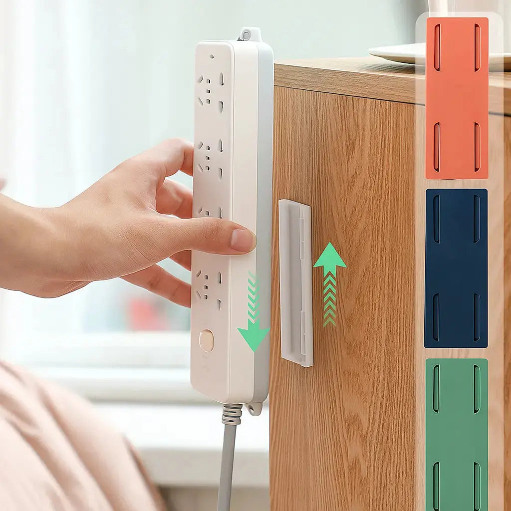 Self-adhesive socket holder - no drilling & flexible use