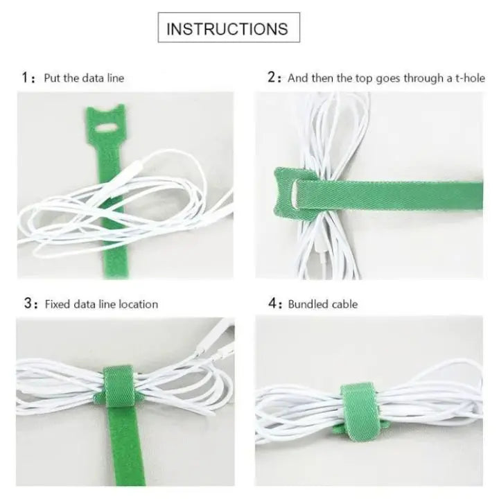 Self-adhesive & Reusable Cable Organizer (50 pieces)