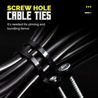 Self-locking Cable Ties with Screw Hole – Tensile Strength up to 22 kg