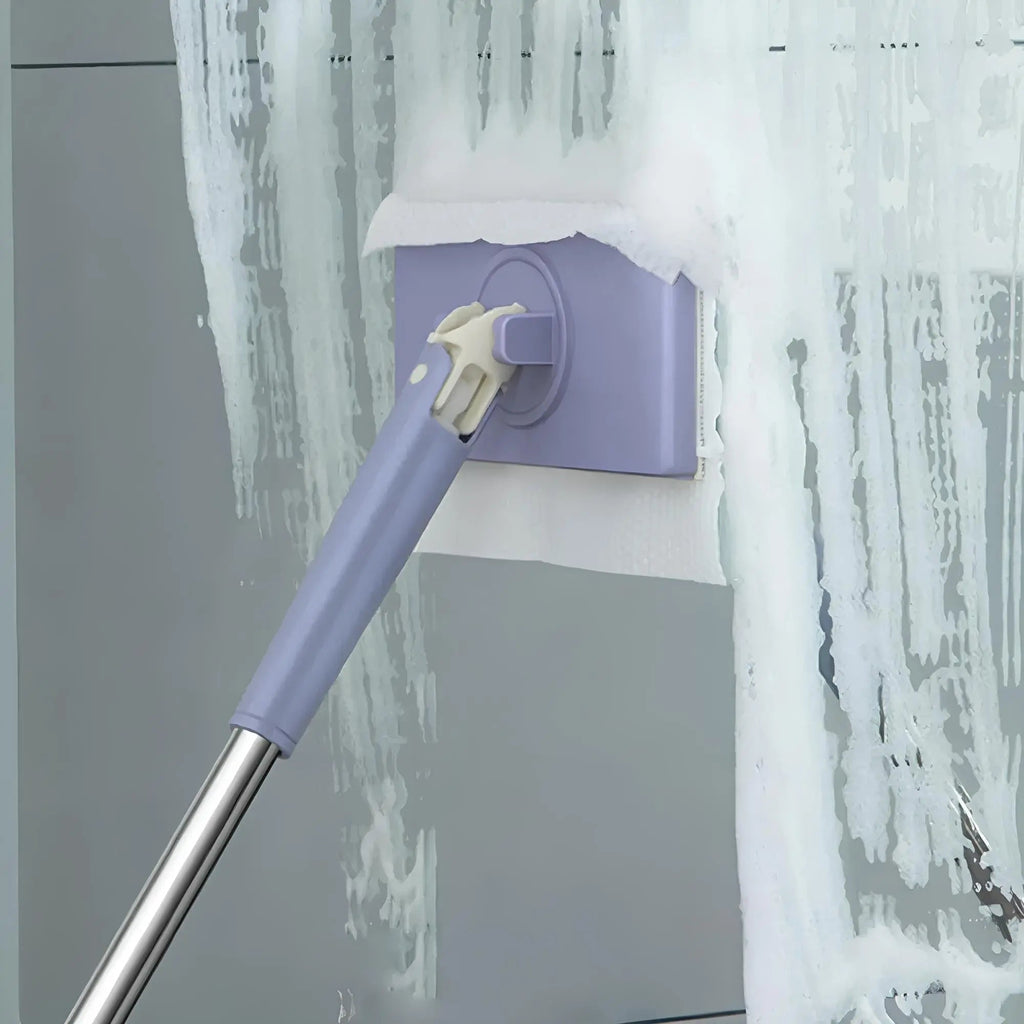 Self-changable flat mop (NOW 180% larger) + 4 cleaning cloths