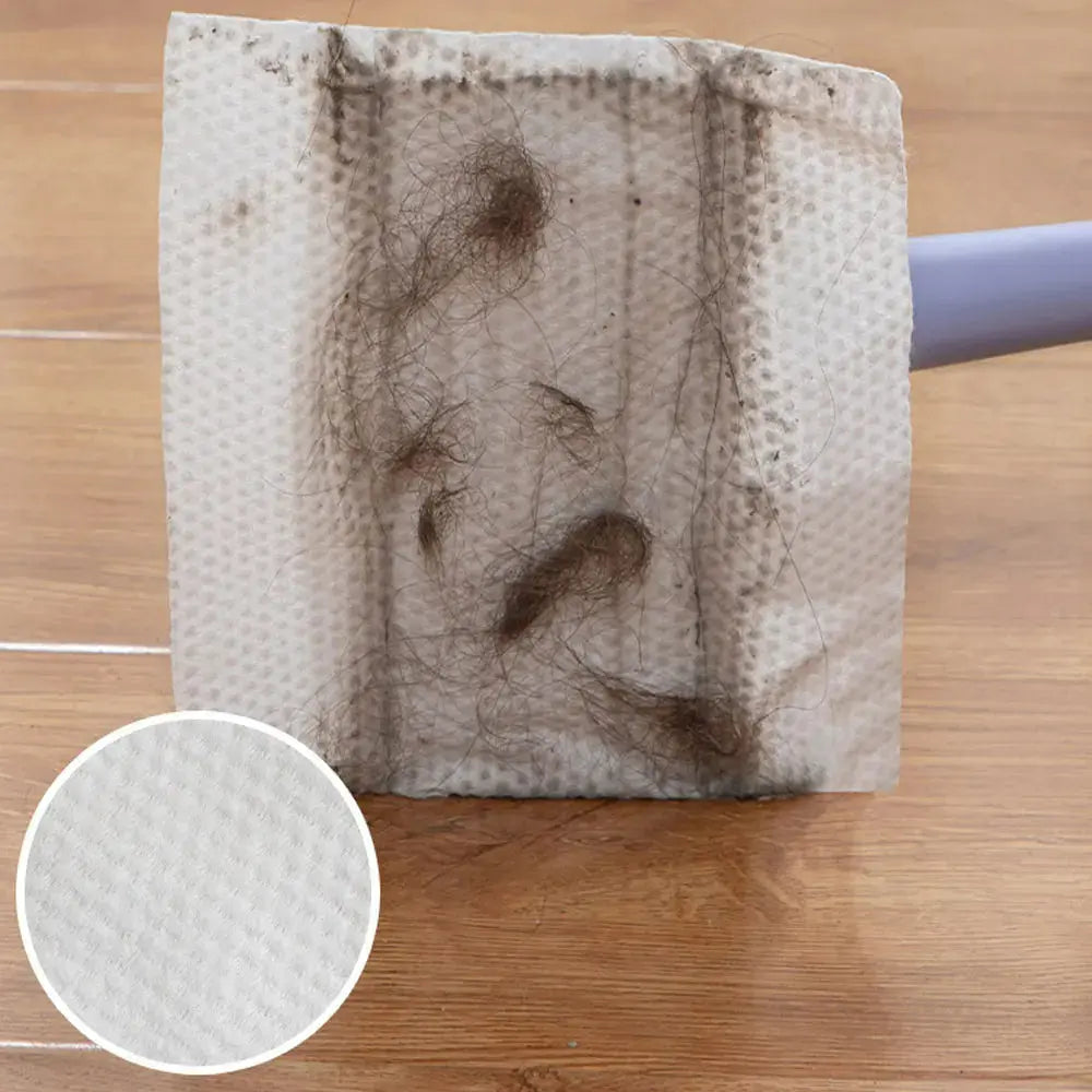 Self-changable flat mop (NOW 180% larger) + 4 cleaning cloths