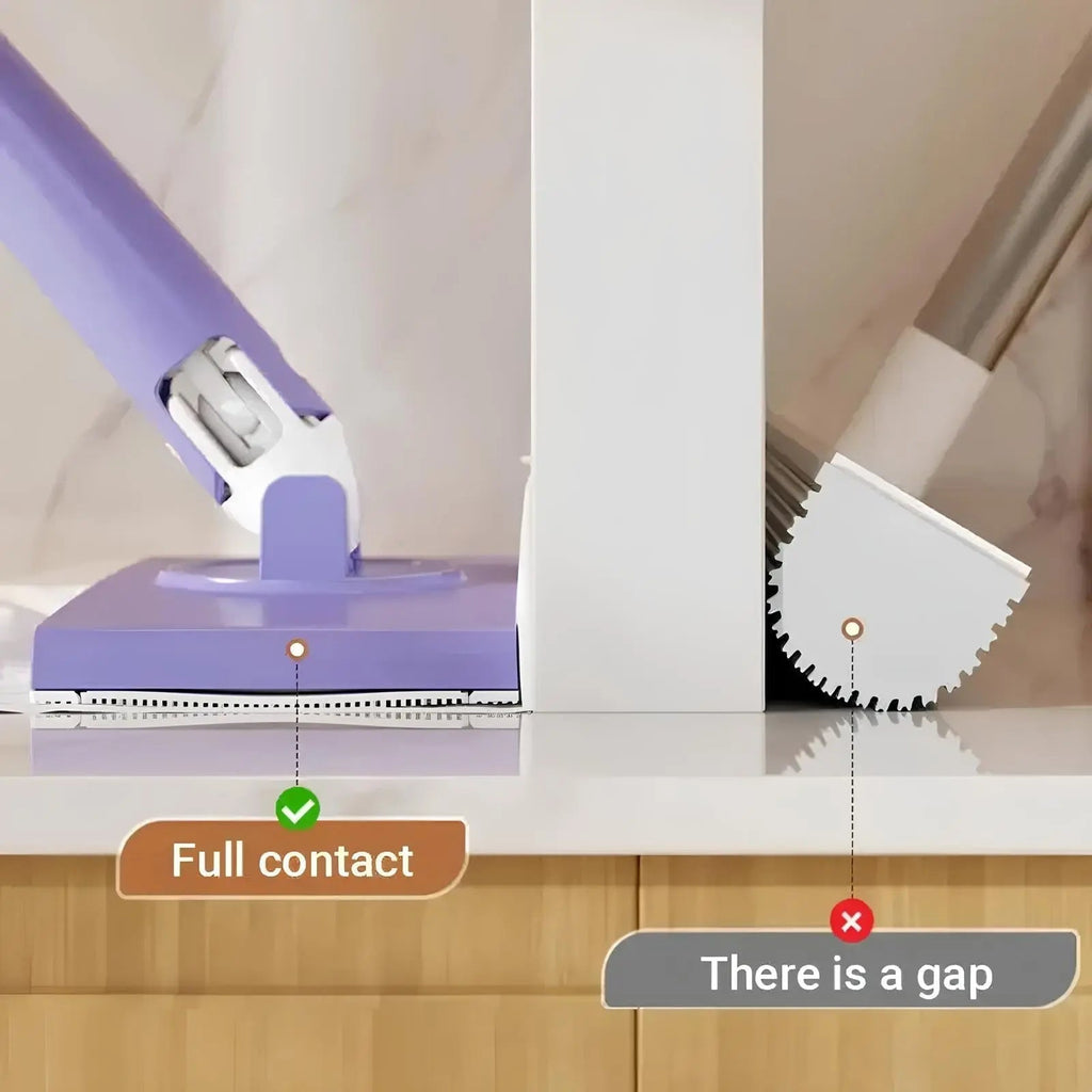 Self-changable flat mop (NOW 180% larger) + 4 cleaning cloths