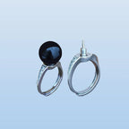 Mysterious Black Pearl Hidden Knife Ring