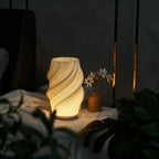 Elegant Desk Lamp with Dimming and Natural Wooden Base