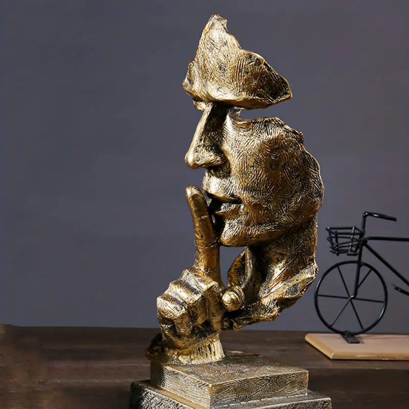 SerenitySculpt Abstract Thinker Resin Statue for Home and Office