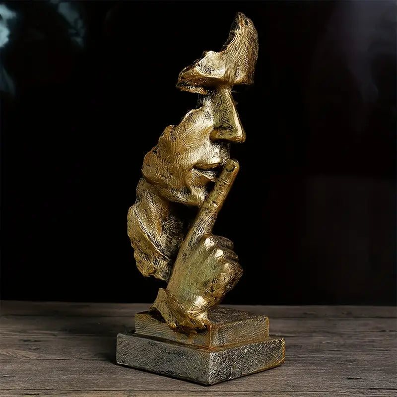SerenitySculpt Abstract Thinker Resin Statue for Home and Office