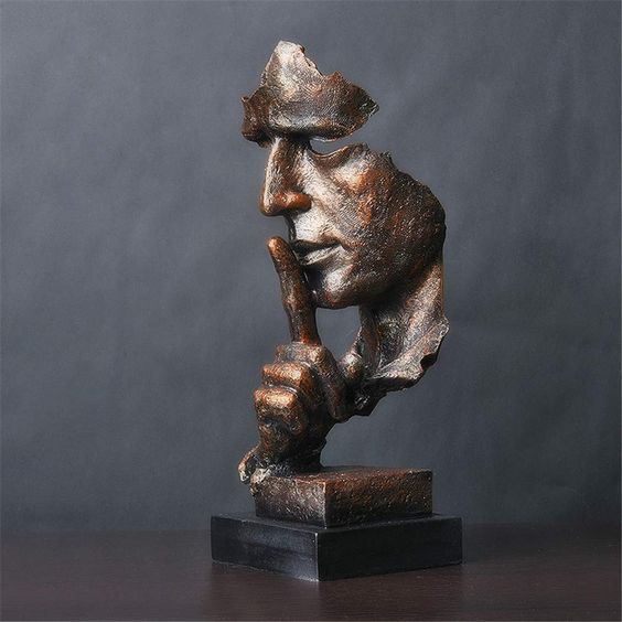 SerenitySculpt Abstract Thinker Resin Statue for Home and Office