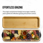 Serving platter & cutting board – 2-in-1 design with lid for preparation & presentation!
