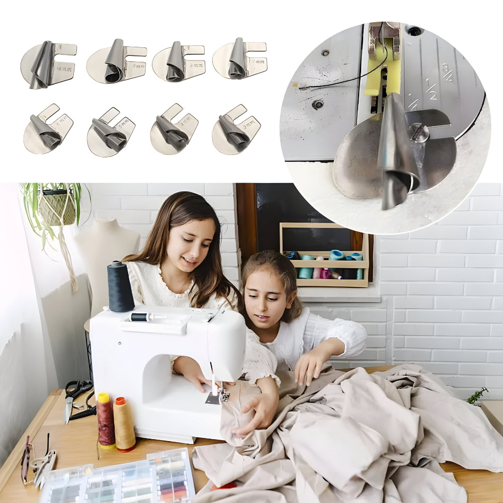 Sewing Machine Stainless Steel Hemmer Foot Set