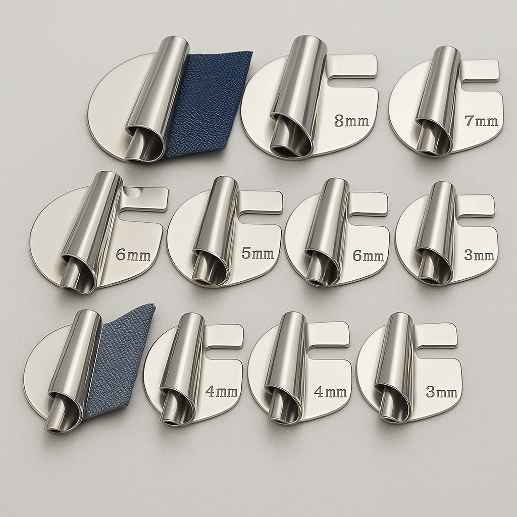 Sewing Machine Stainless Steel Hemmer Foot Set
