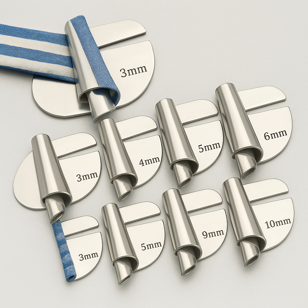 Sewing Machine Stainless Steel Hemmer Foot Set