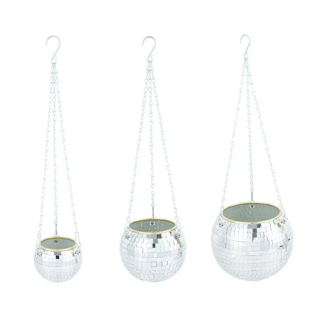 GlowSphere Lunara | Disco Plant Hanger | Retro Design | For Boho & Urban Jungle Styles