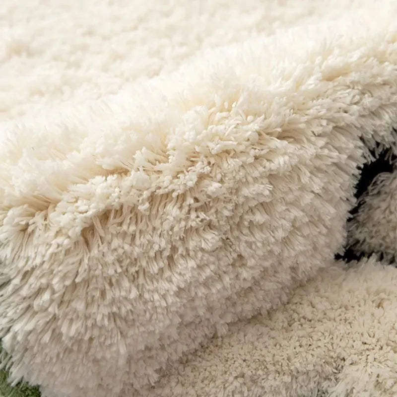 Fluffy Sheep Shaped Bedroom Bedside Rug