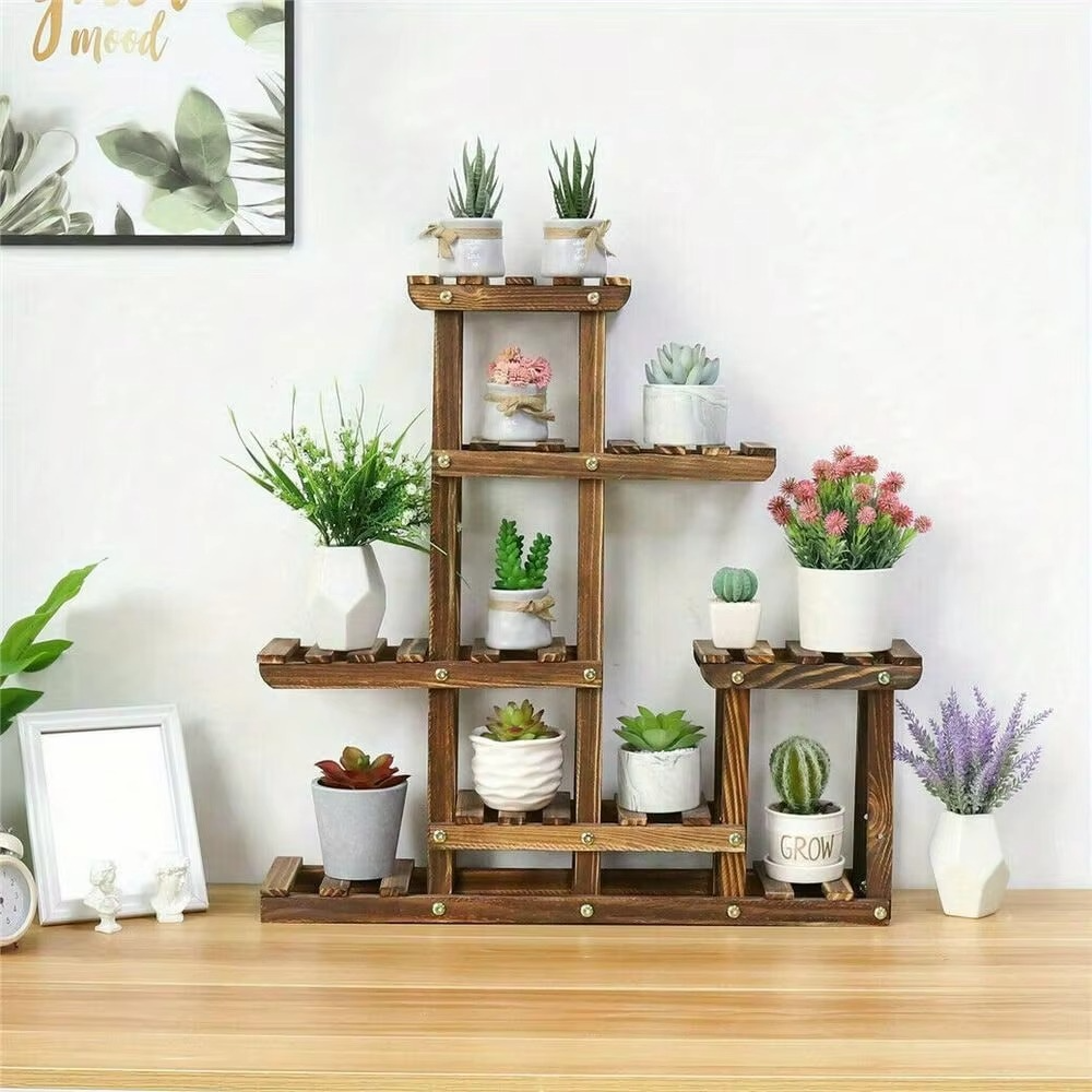 Adjustable 9-Tier Corner Plant Display Stand