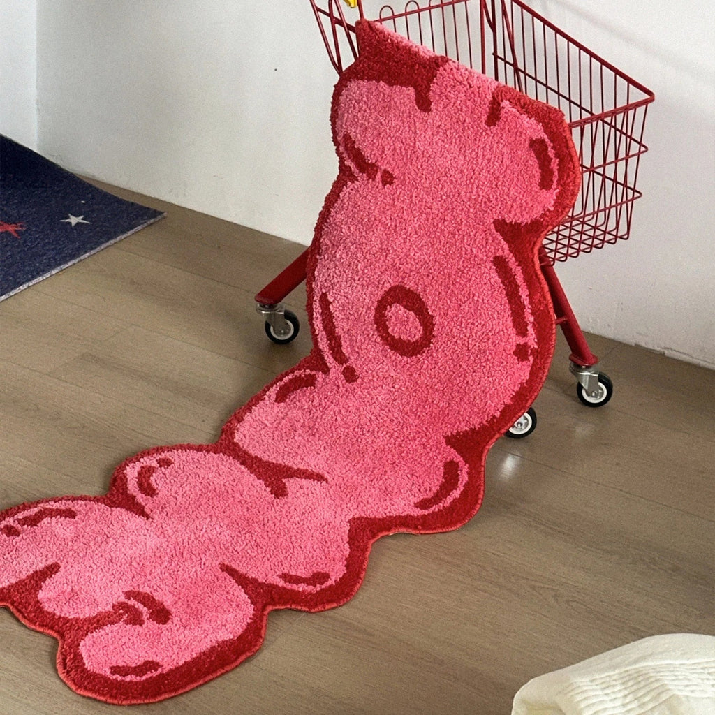 Pink Tufted "HOME" Balloon Font Rug