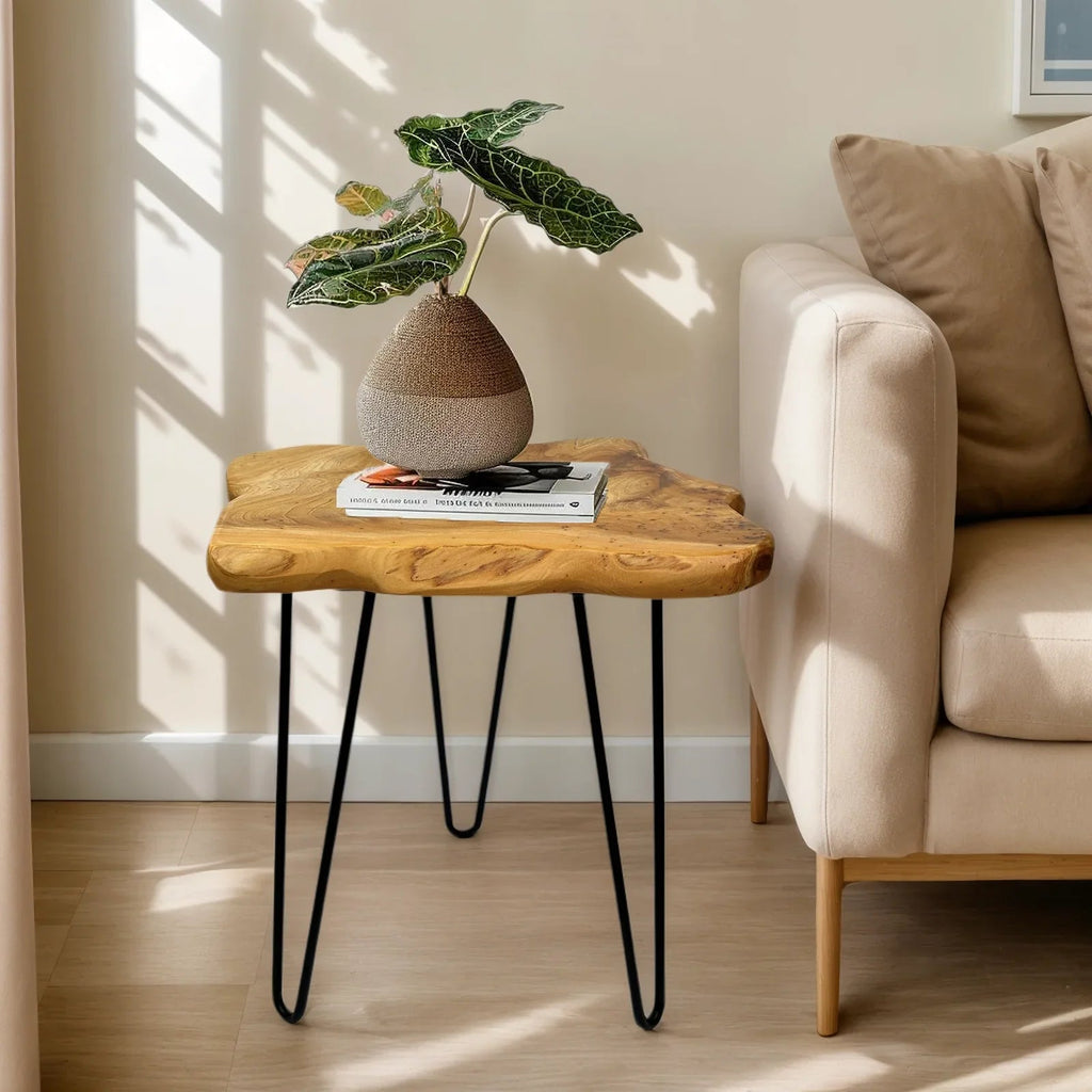 Natural Wooden Side Table